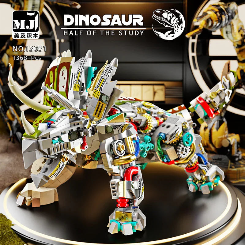 MJI 13051 Dinosauro Mostro Triceratopo Semi-Meccanico