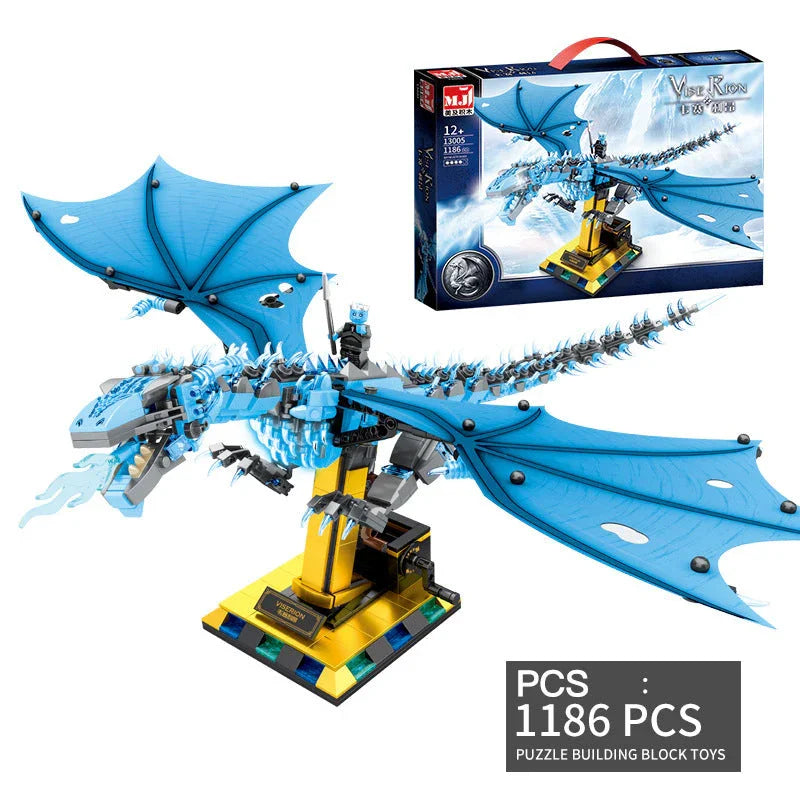MJI 13005 Creator Blue Vise Rion Building Blocks 1186 pezzi Mattoncini Giocattoli dalla Cina in Consegna.
